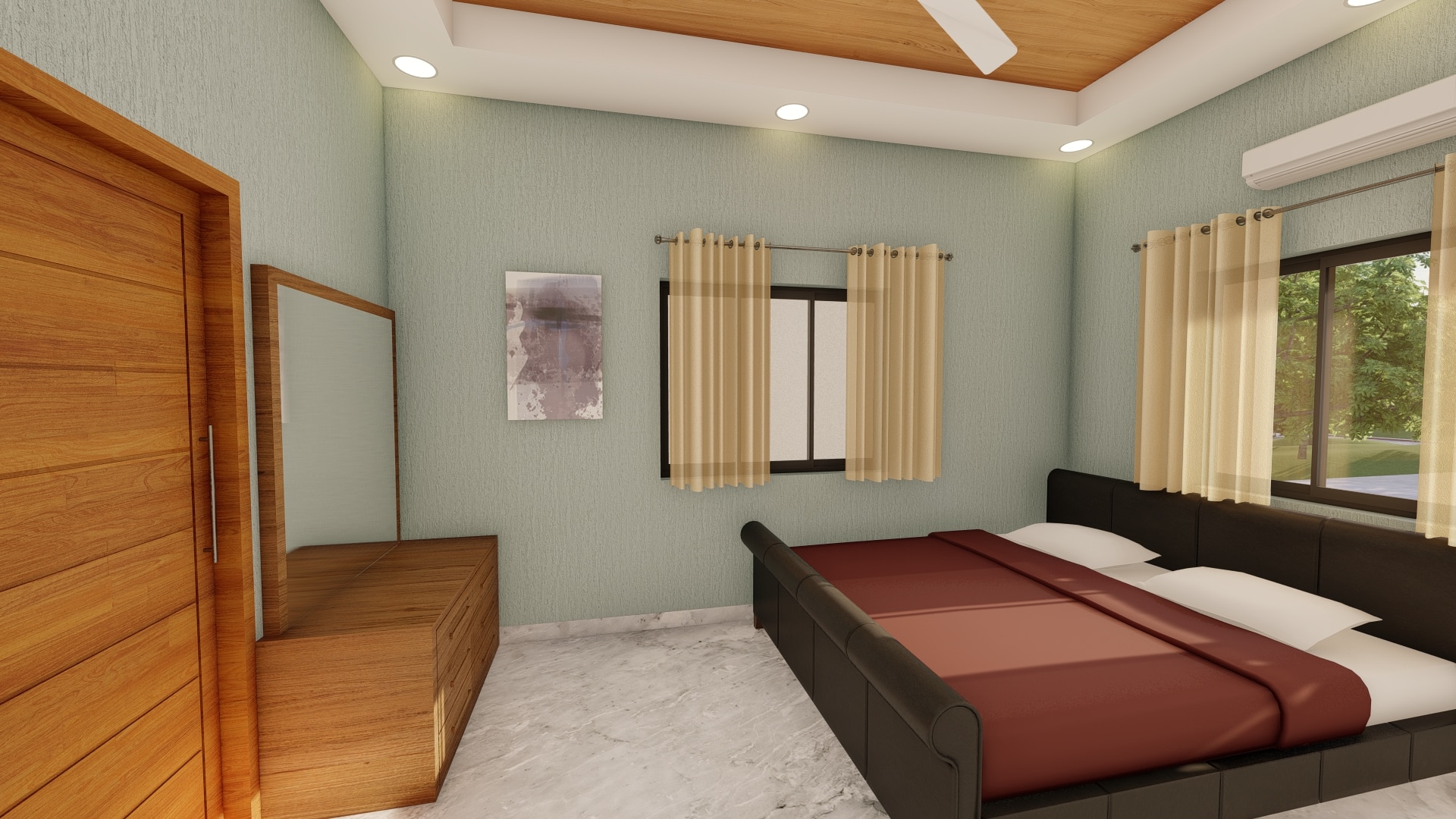 bedroom of new villa construction floor plan by urban terrace west facing 30x60 sq ft