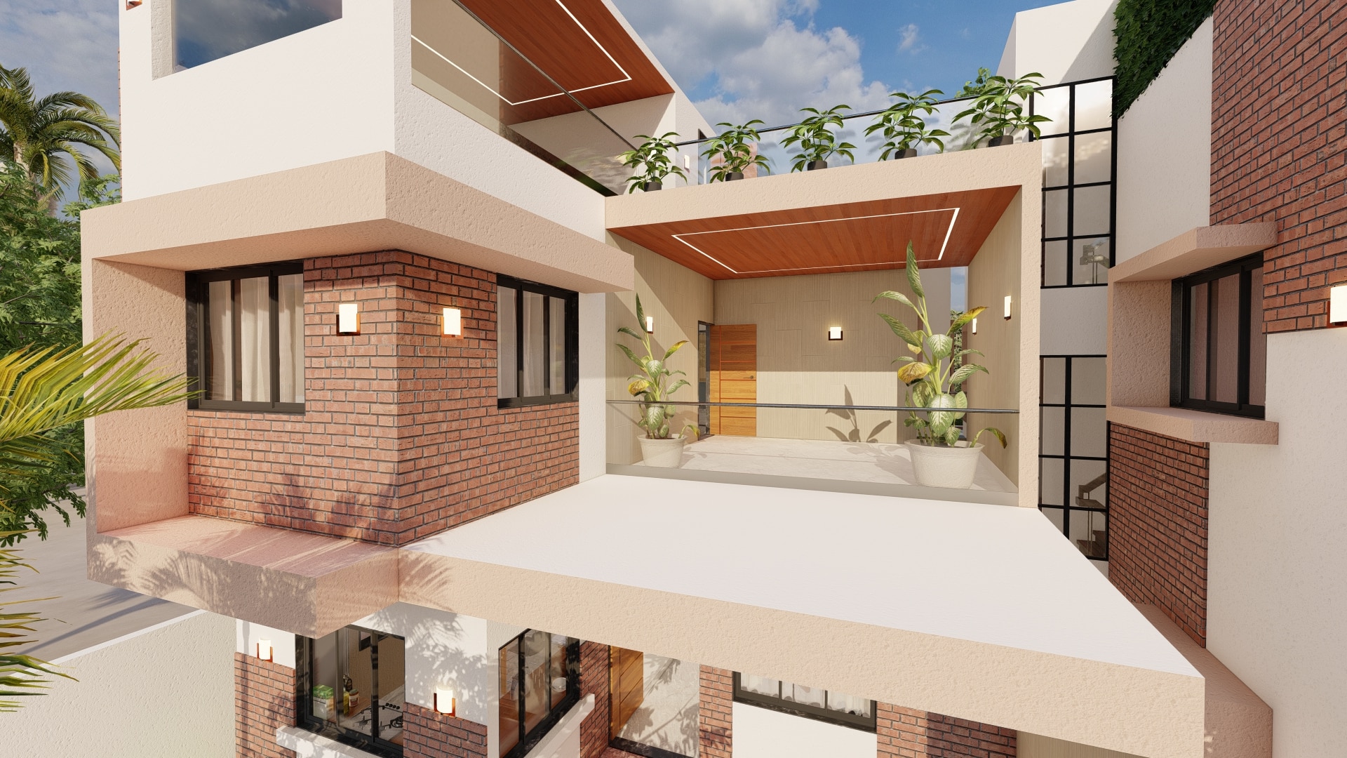 covered terrace deck of best villa home layout design by urban terrace east facing 30x60 sq ft