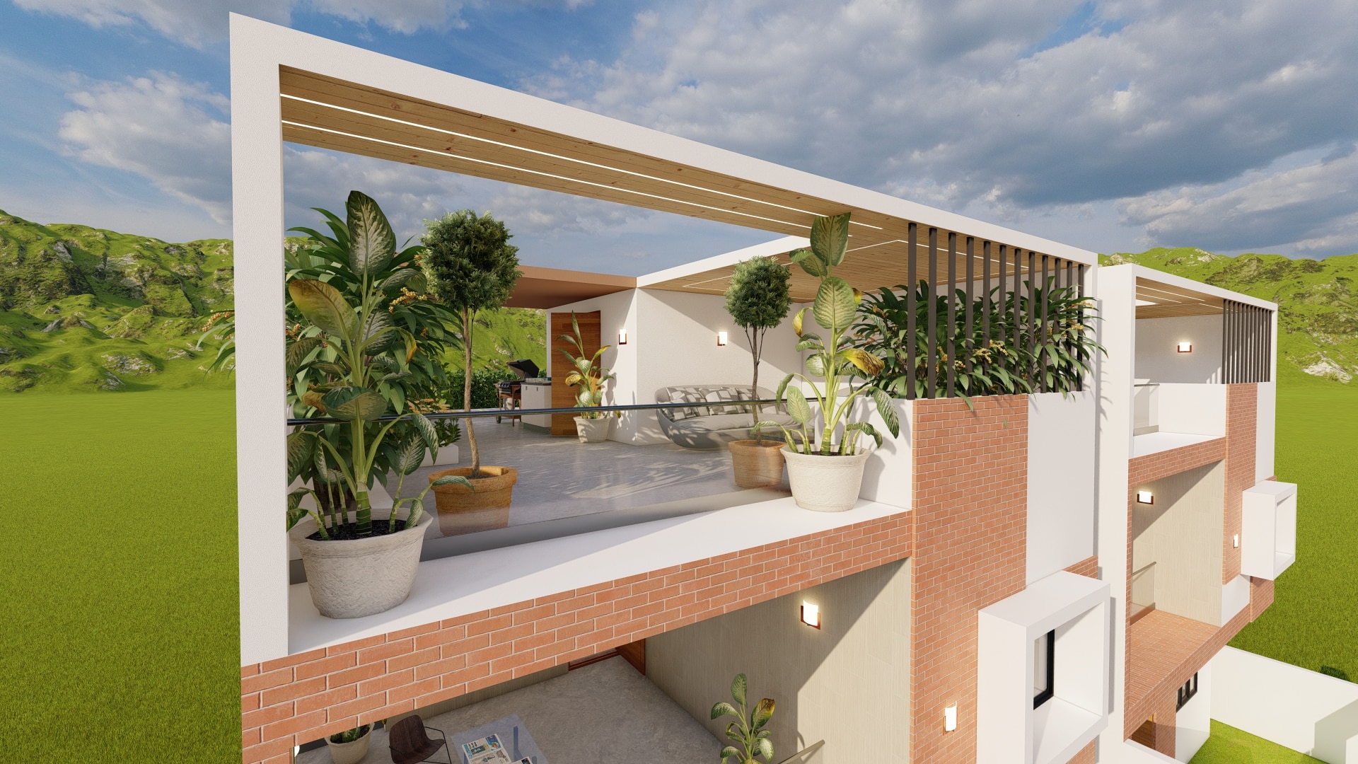 lavish terrace new bungalow home design west facing 30x50 sq ft urban terrace