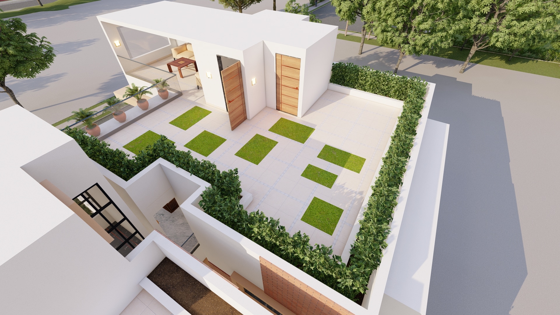 luxury bungalow home design lavish terrace east facing 1500 ft by urban terrace