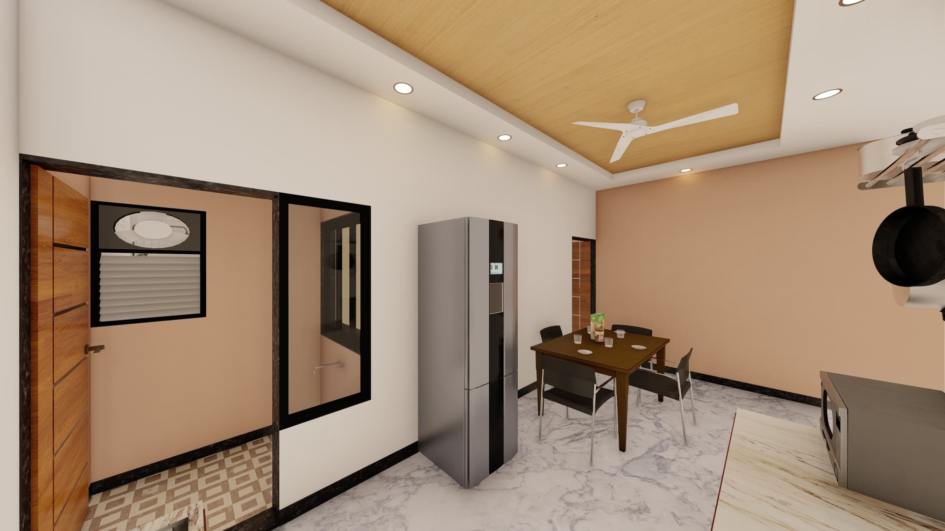 new duplex layout design large size kitchen with dining area by urban terrace north facing 1000 sq ft