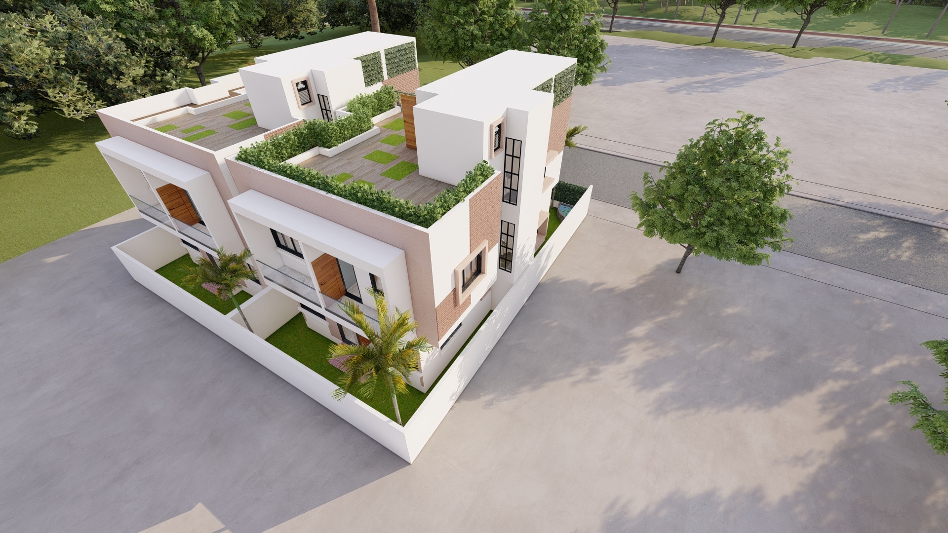 side elevation of best villa home layout design by urban terrace east facing 30x60 sq ft