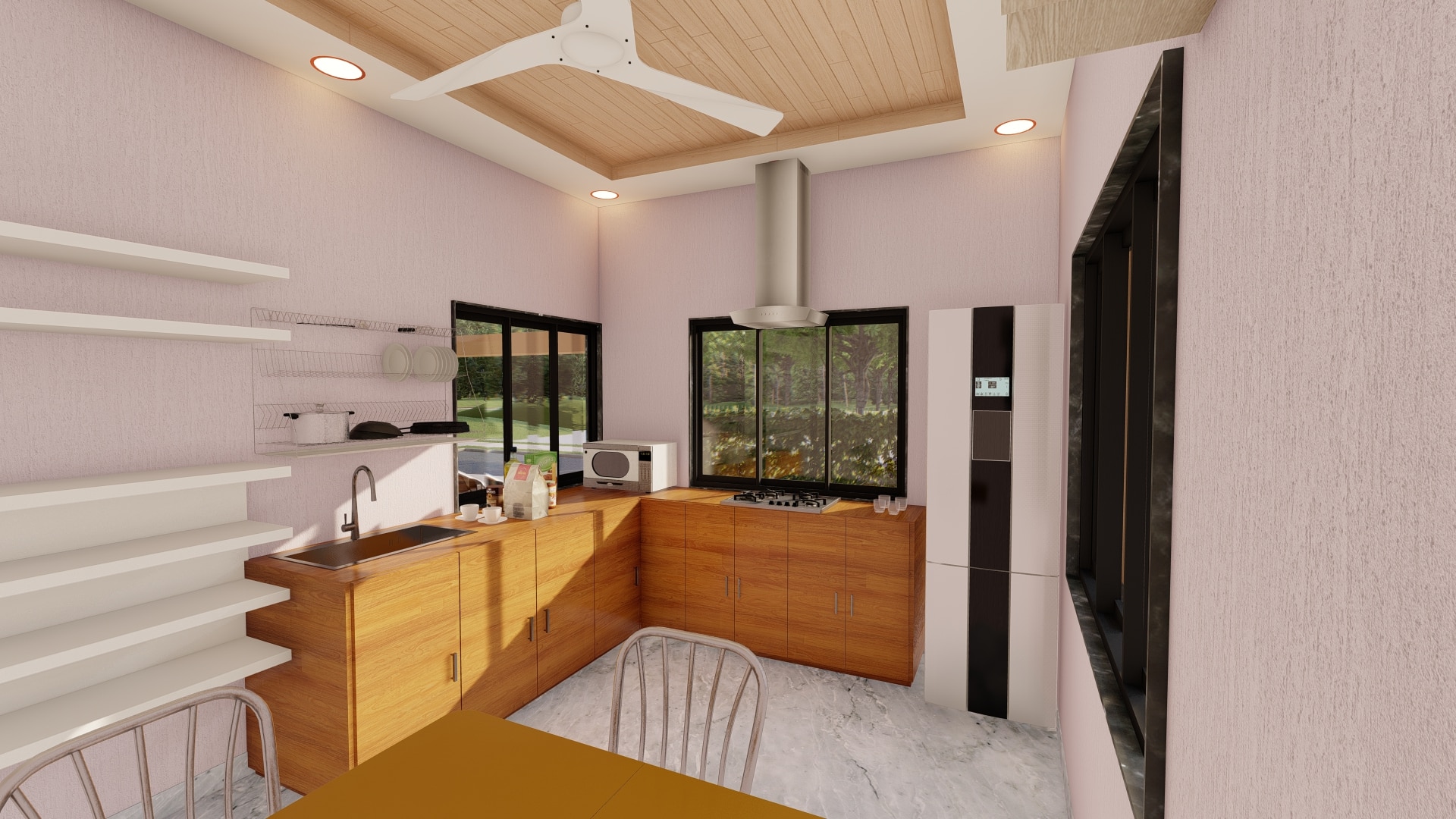 with dining area large kitchen luxury bungalow home design by urban terrace east facing 30x50 sq ft