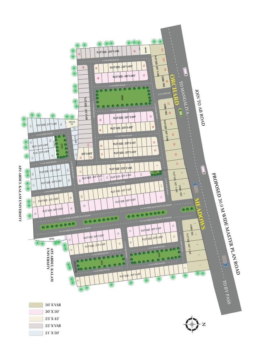 the orchard meadows master layout plan indore
