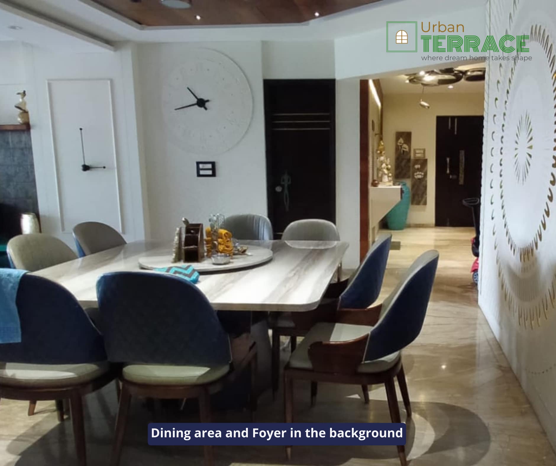dining area with foyer at grand 4bhk flat